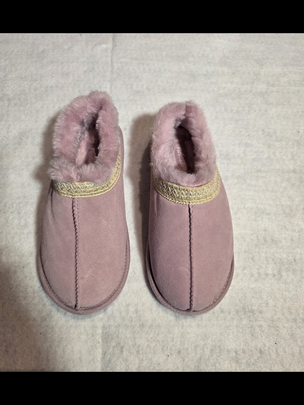 Fireside Pink Faux Fur Lined Slip-On Slippers